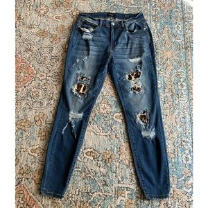 Judy Blue of Los Angeles Leopard Skinny Jeans